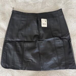 Free People Leather Skirt
